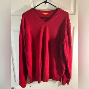 ♦️🖍️ Joe Fresh mens Pullover  sweater knitwear Sz L Red Cotton.